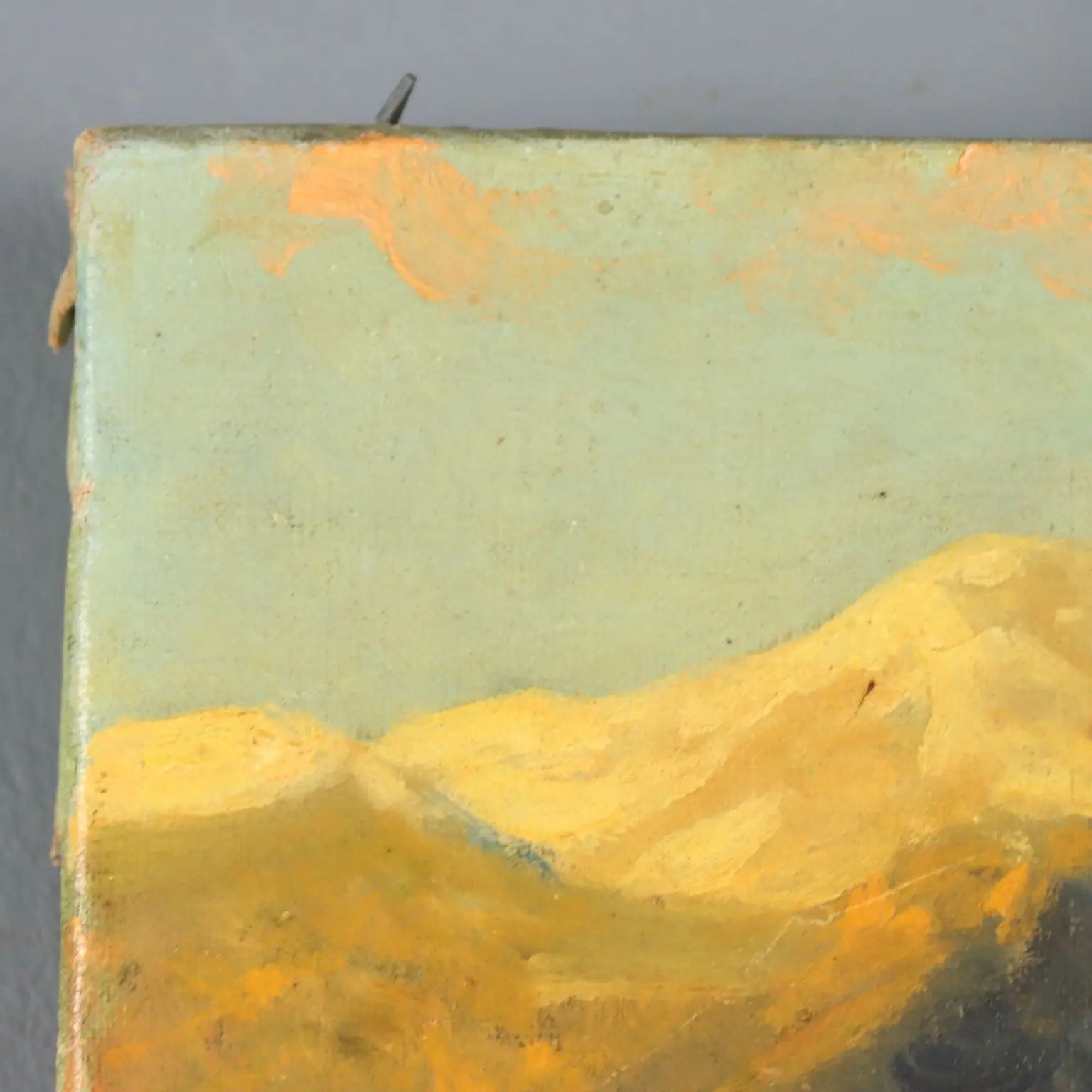 Antique Painting Signed E. Spreafico Oil on Canvas Italy XIX Century