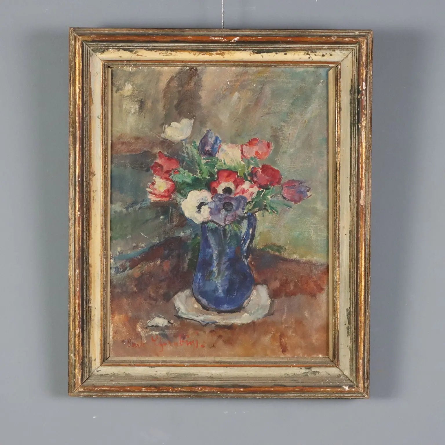 Modern Painting Signed Carlo Cherubini Oil on Canvas XX Century
