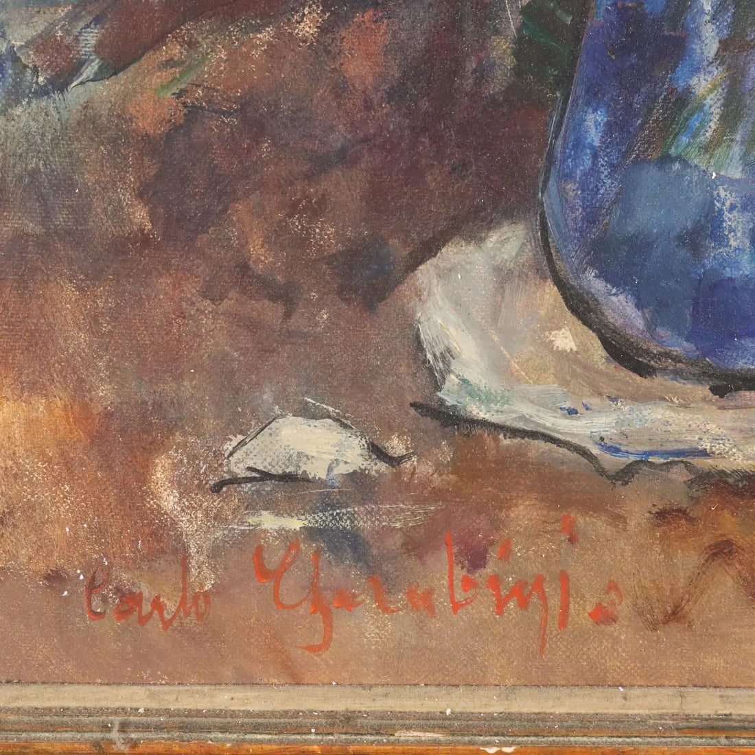 Modern Painting Signed Carlo Cherubini Oil on Canvas XX Century
