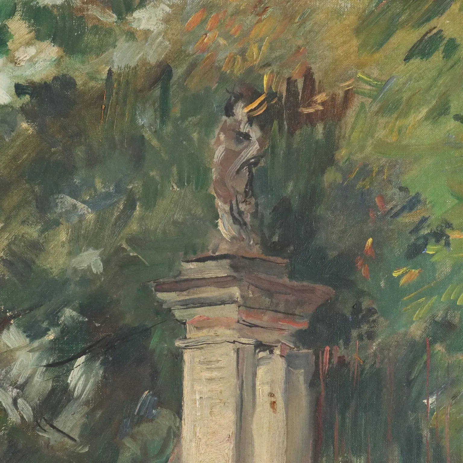 Antique Painting Signed Carlo Cherubini Oil on Canvas XX Century