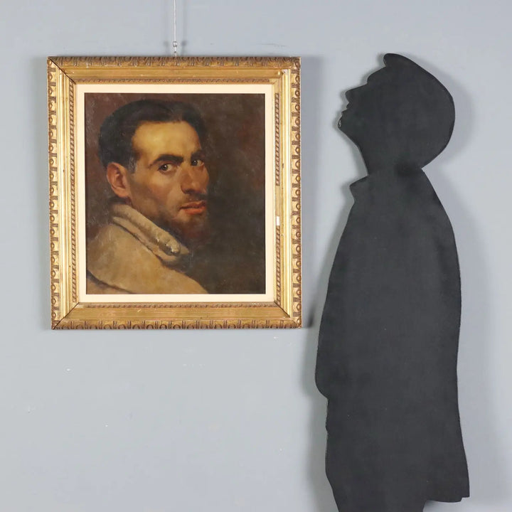 Modern Painting Self-Portrait of G. Vito Musitelli Oil on Board 1929
