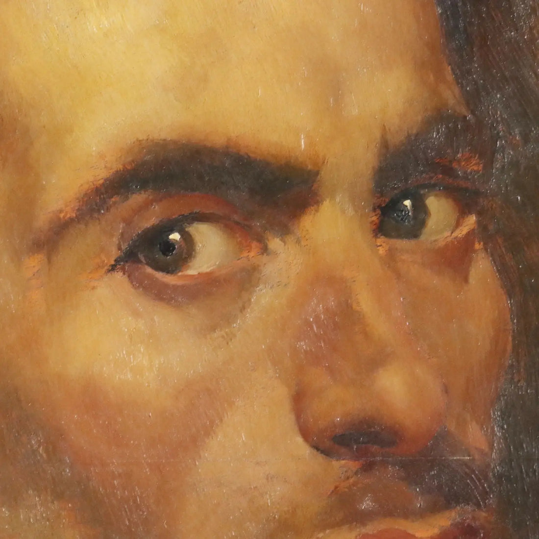 Modern Painting Self-Portrait of G. Vito Musitelli Oil on Board 1929