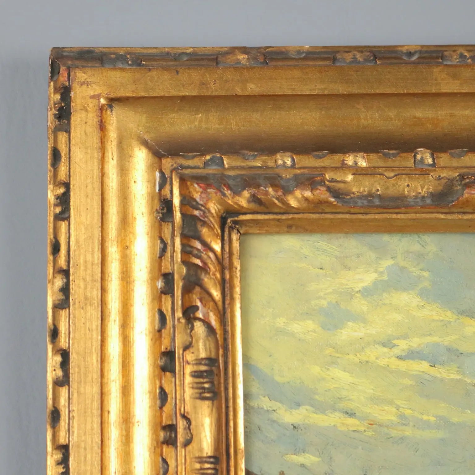 Antique Painting Signed Riccardo Viriglio Oil on Cardboard XX Century