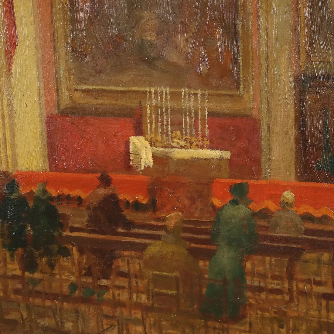 Modern Painting Interior of The Church of San Marco in Milan '900