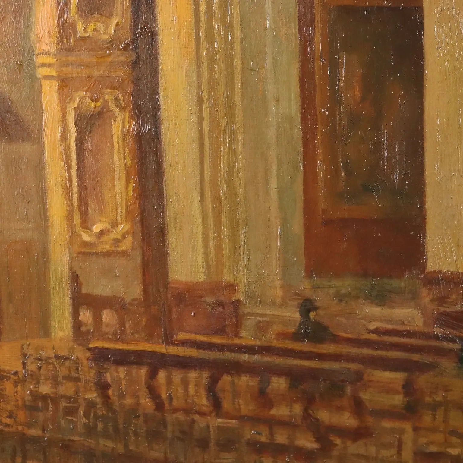 Modern Painting Interior of The Church of San Marco in Milan '900
