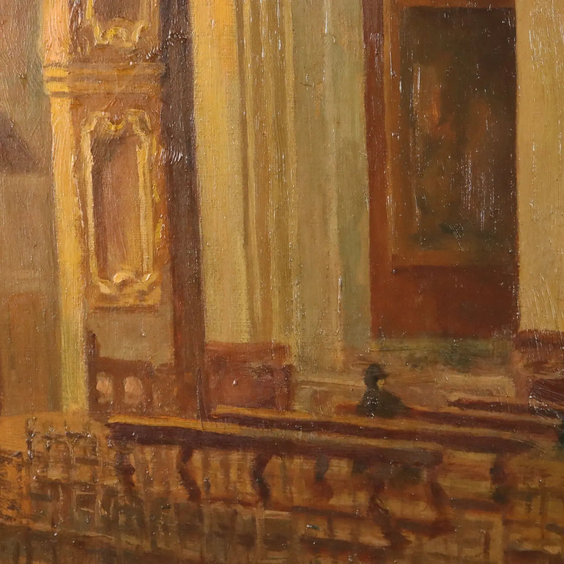 Modern Painting Interior of The Church of San Marco in Milan '900