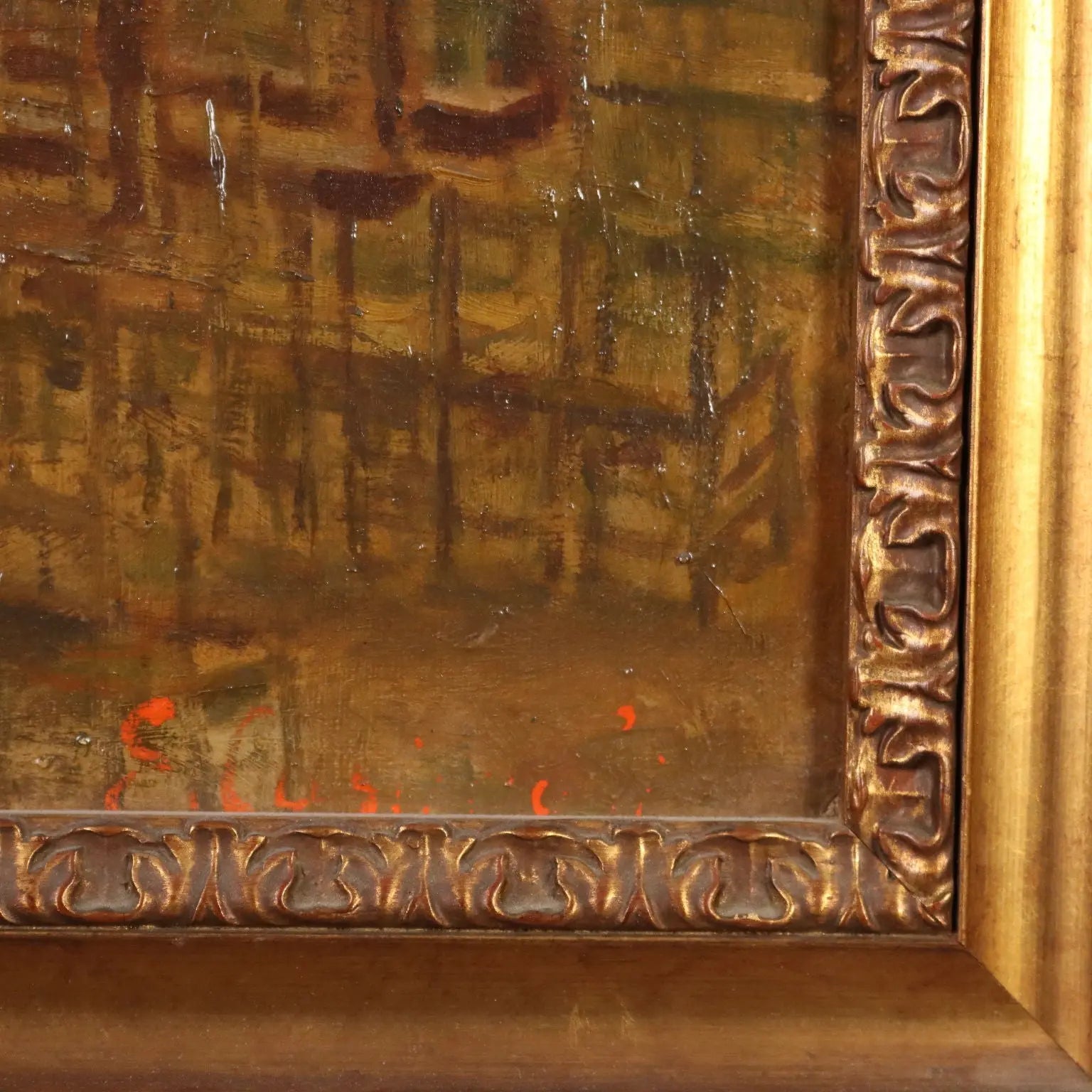 Modern Painting Interior of The Church of San Marco in Milan '900