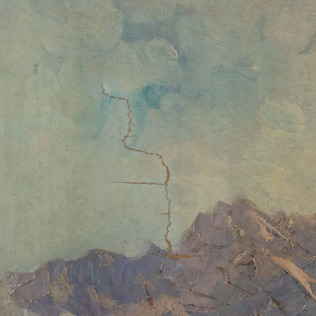 Antique Painting Signed Piero Todeschini Oil on Canvas 1939