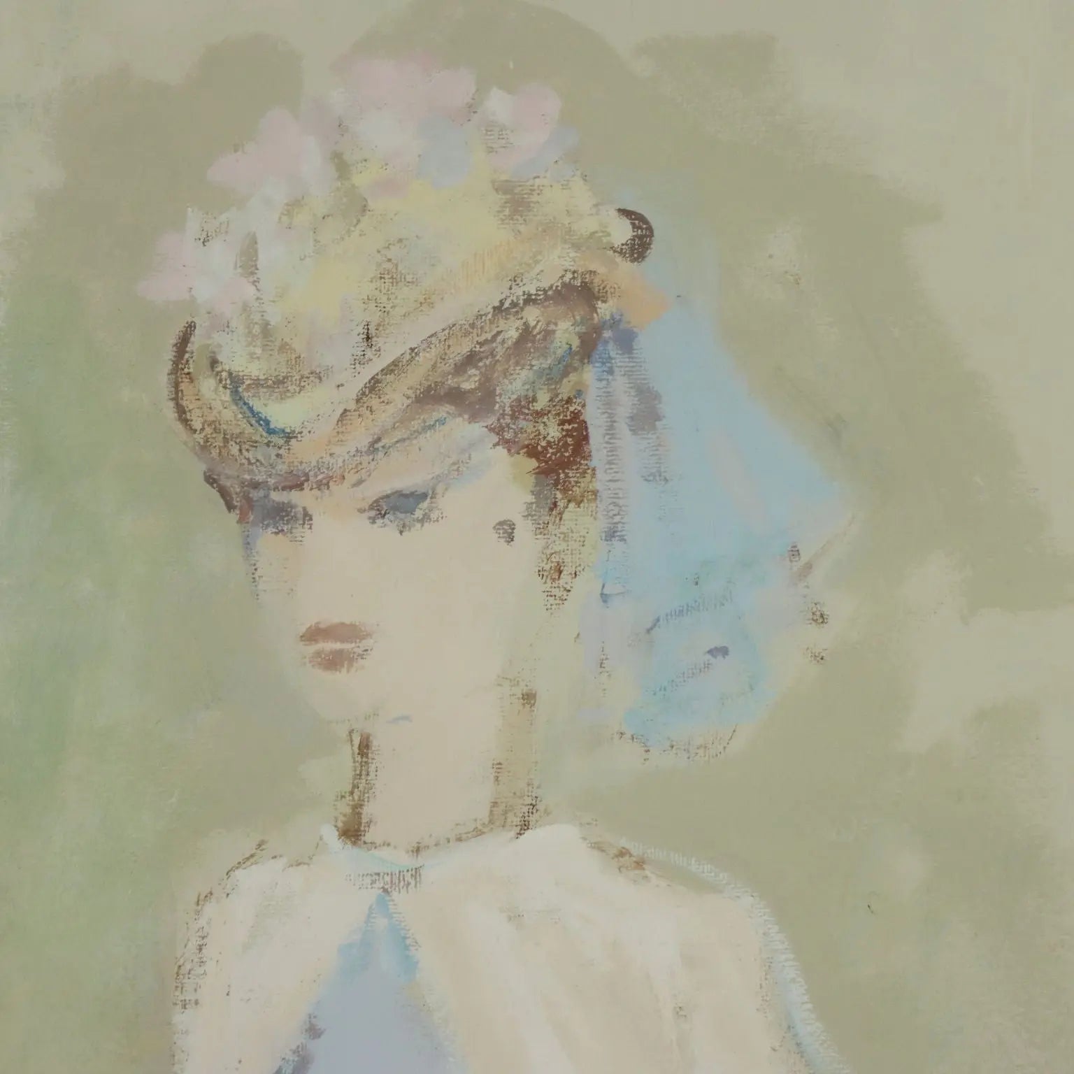 Modern Painting Signed Leonardo Stroppa Female Figure '900
