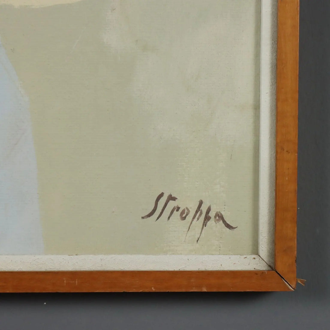 Modern Painting Signed Leonardo Stroppa Female Figure '900