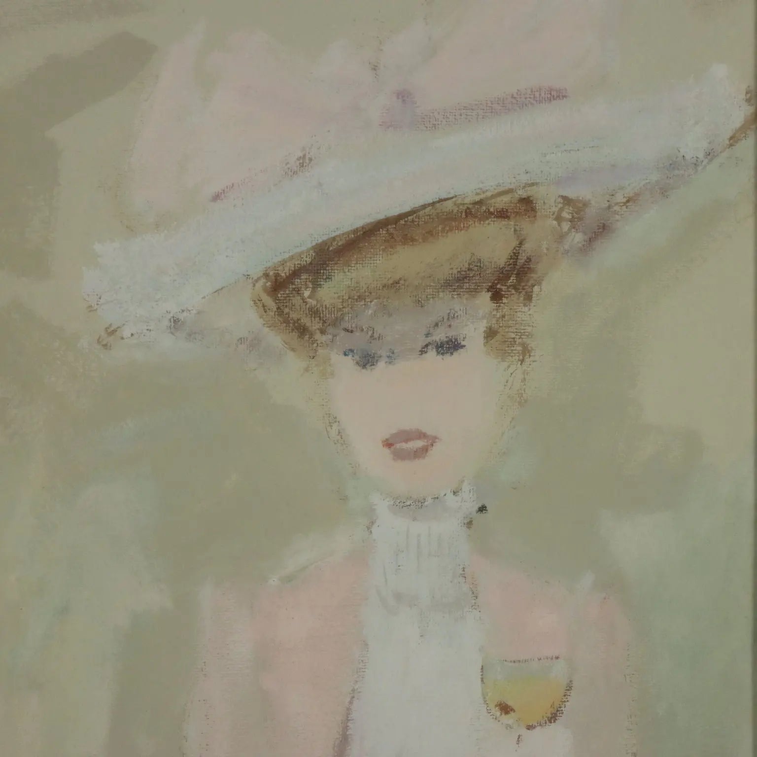Modern Painting Signed Leonardo Stroppa Female Figures XX Century