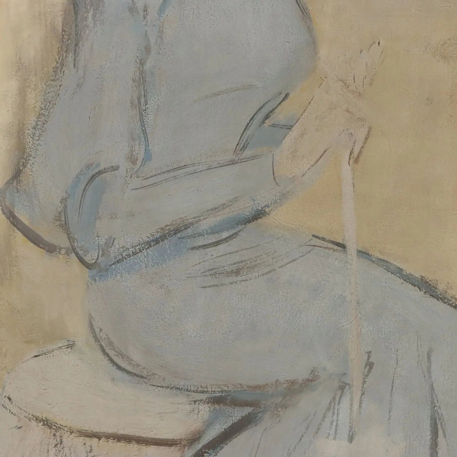 Modern Painting Signed Leonardo Stoppa Oil on Hardboard XX Century