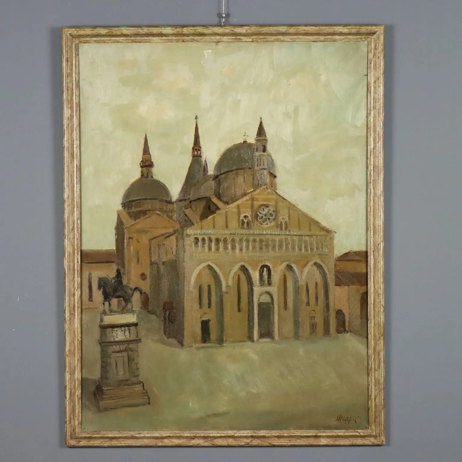 Modern Painting by Leonardo Stroppa Oil on Plywood XX Century