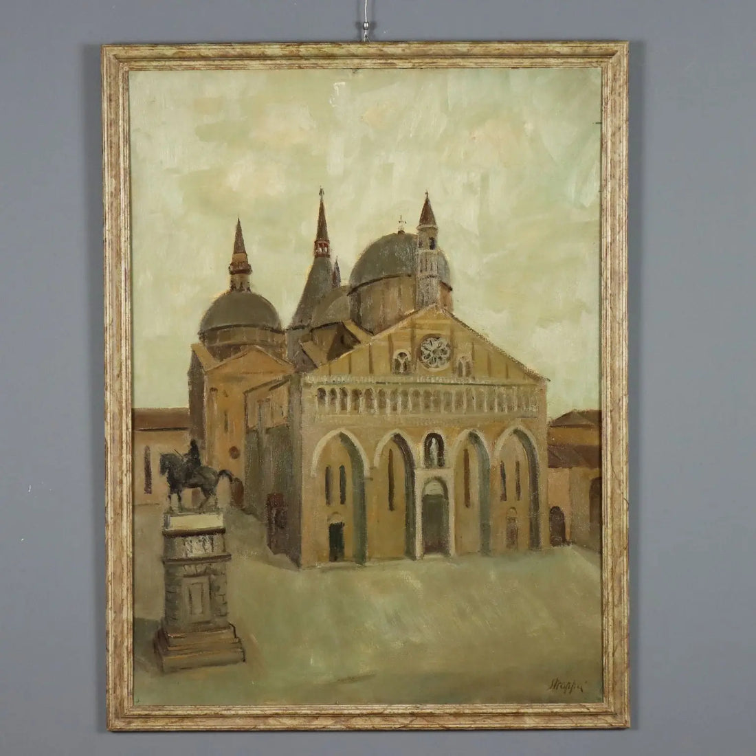 Modern Painting by Leonardo Stroppa Oil on Plywood XX Century