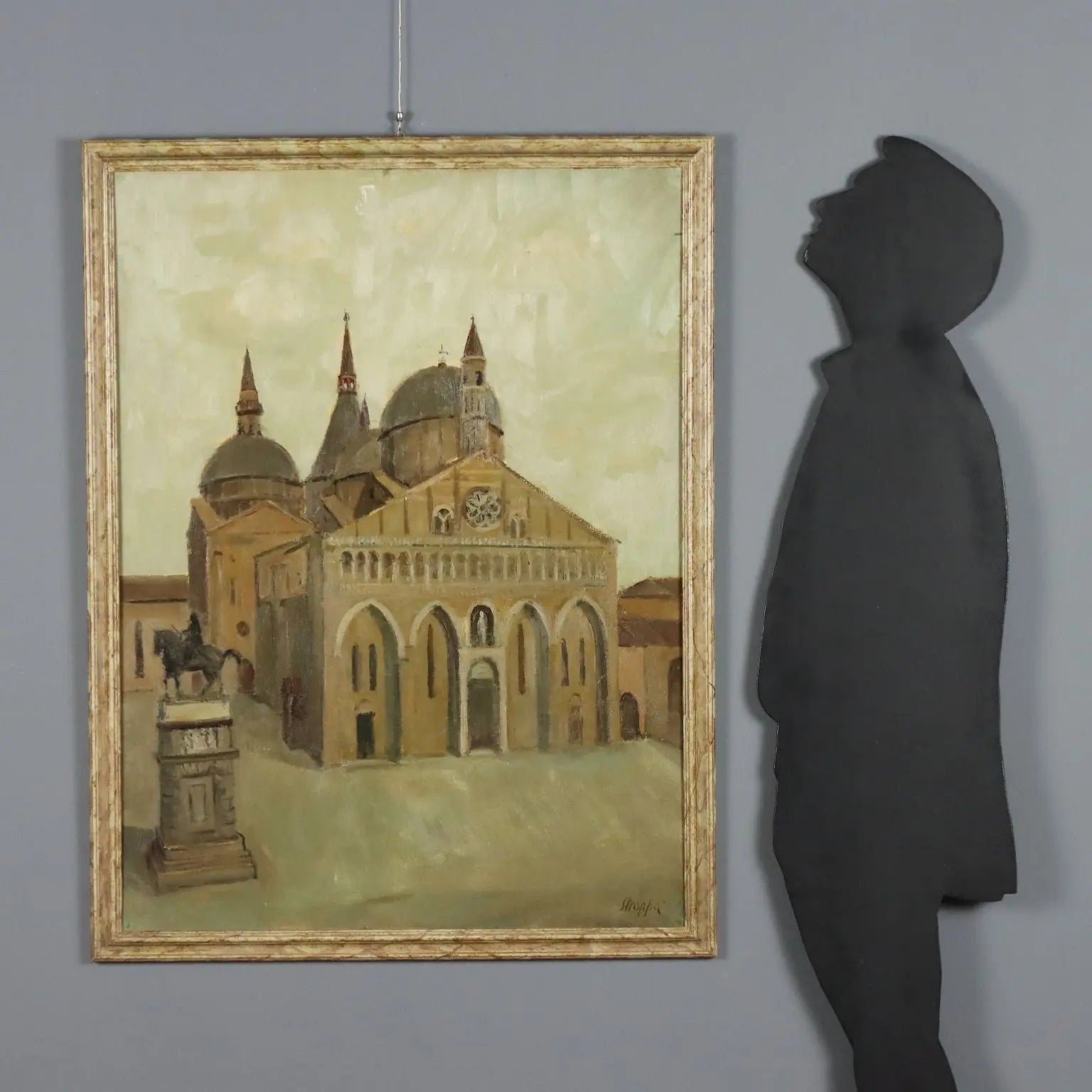 Modern Painting by Leonardo Stroppa Oil on Plywood XX Century