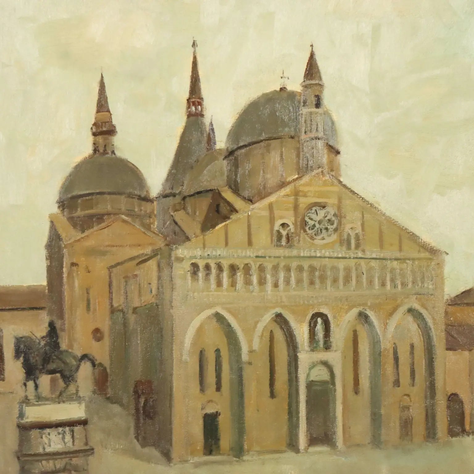 Modern Painting by Leonardo Stroppa Oil on Plywood XX Century