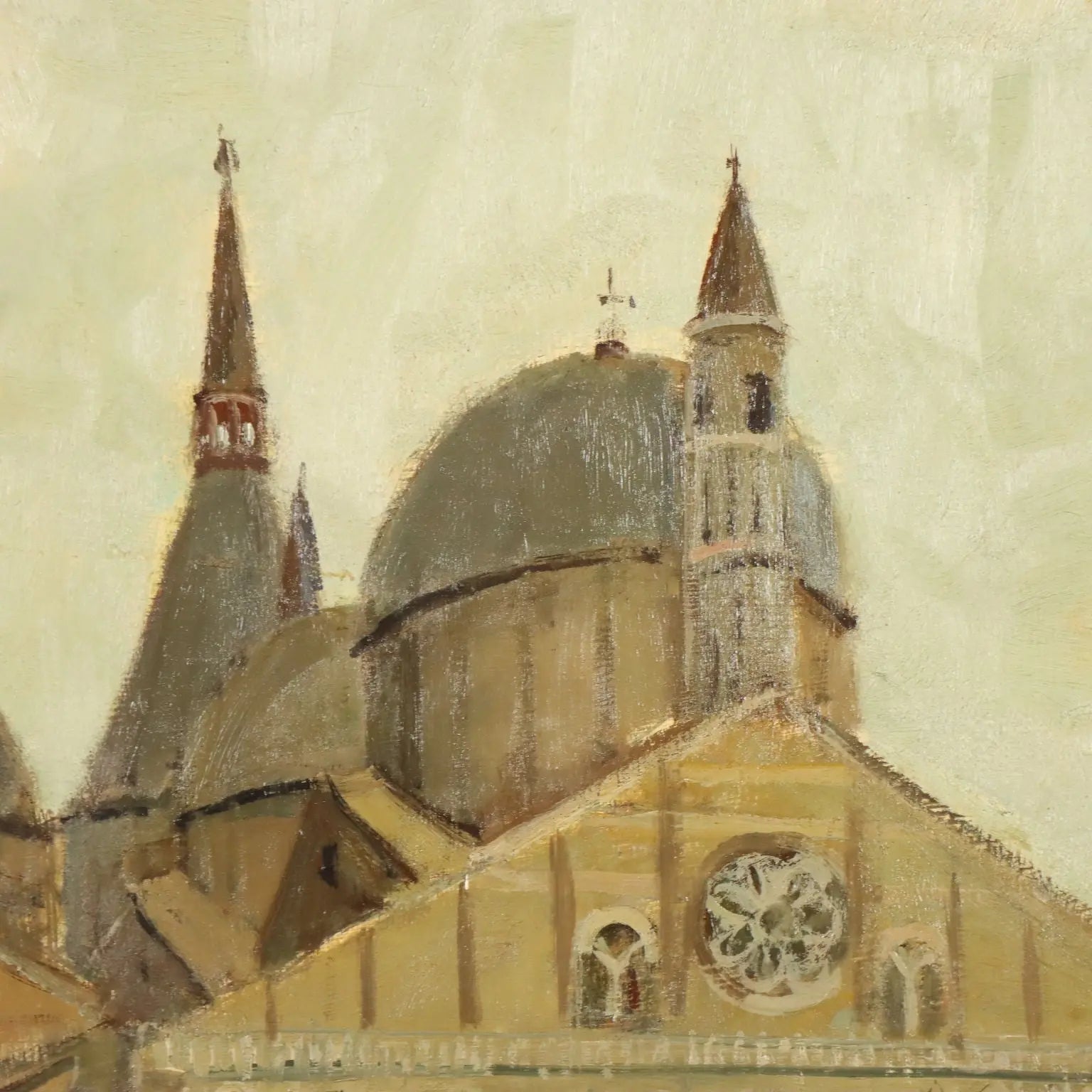 Modern Painting by Leonardo Stroppa Oil on Plywood XX Century