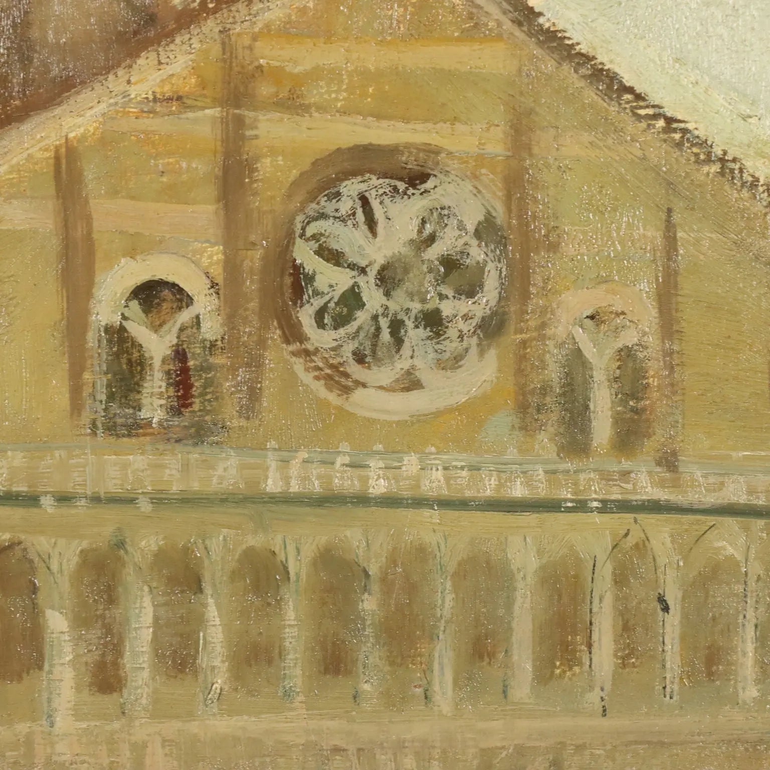 Modern Painting by Leonardo Stroppa Oil on Plywood XX Century