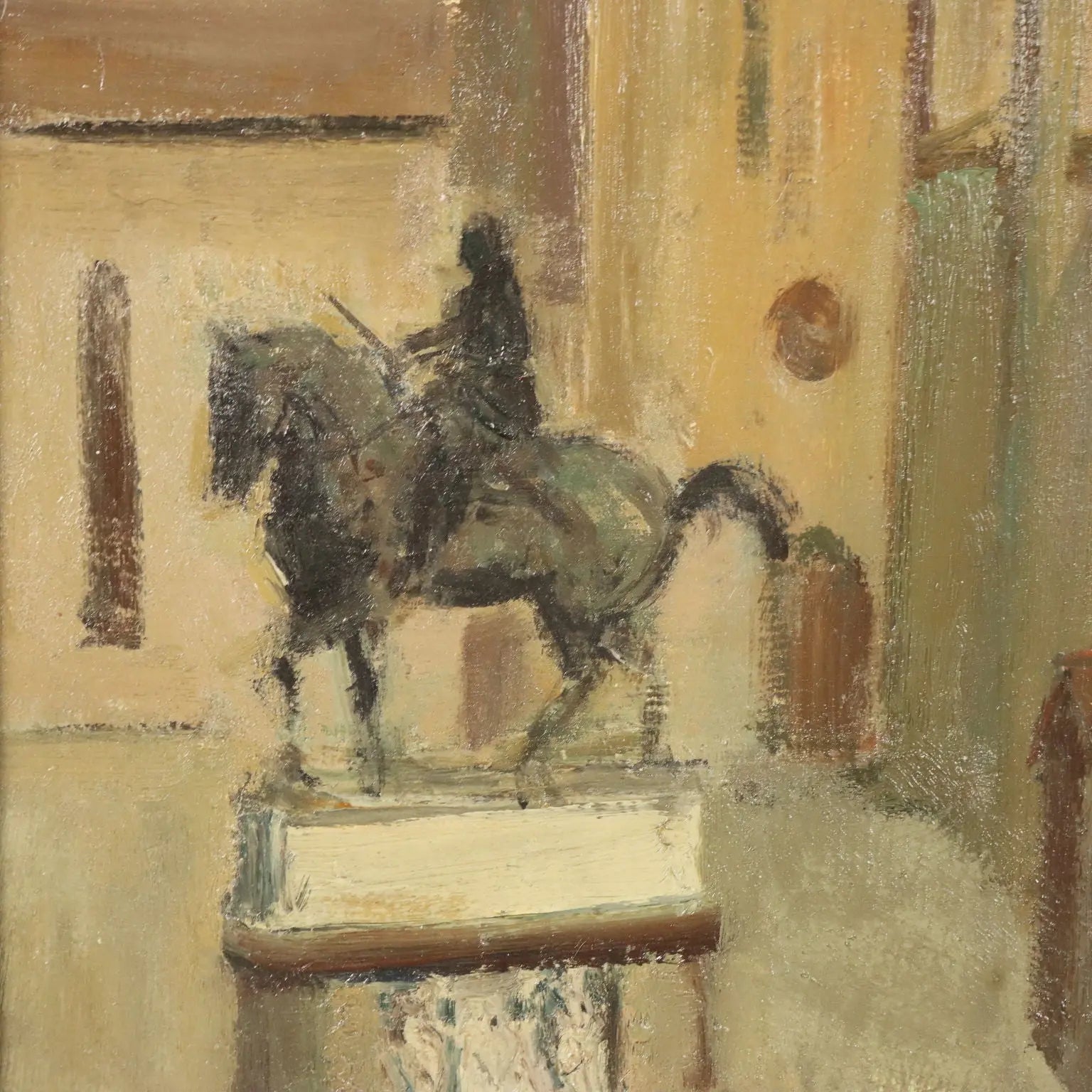 Modern Painting by Leonardo Stroppa Oil on Plywood XX Century