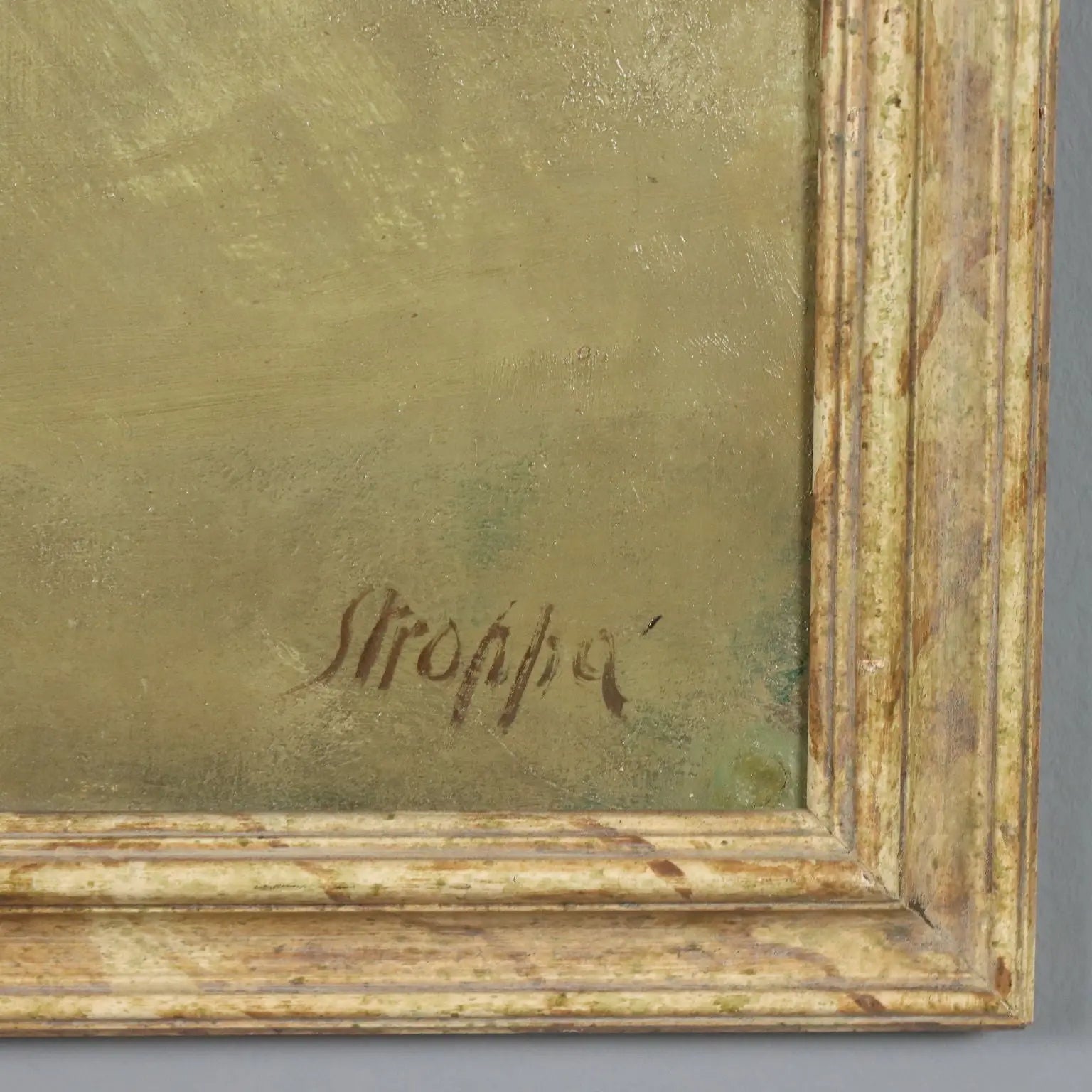 Modern Painting by Leonardo Stroppa Oil on Plywood XX Century