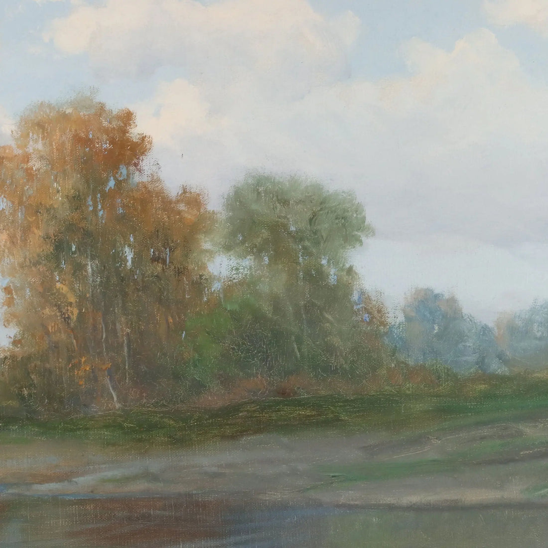 Modern Painting Landscape Oil on Canvas Signed G. Malvezzi '900