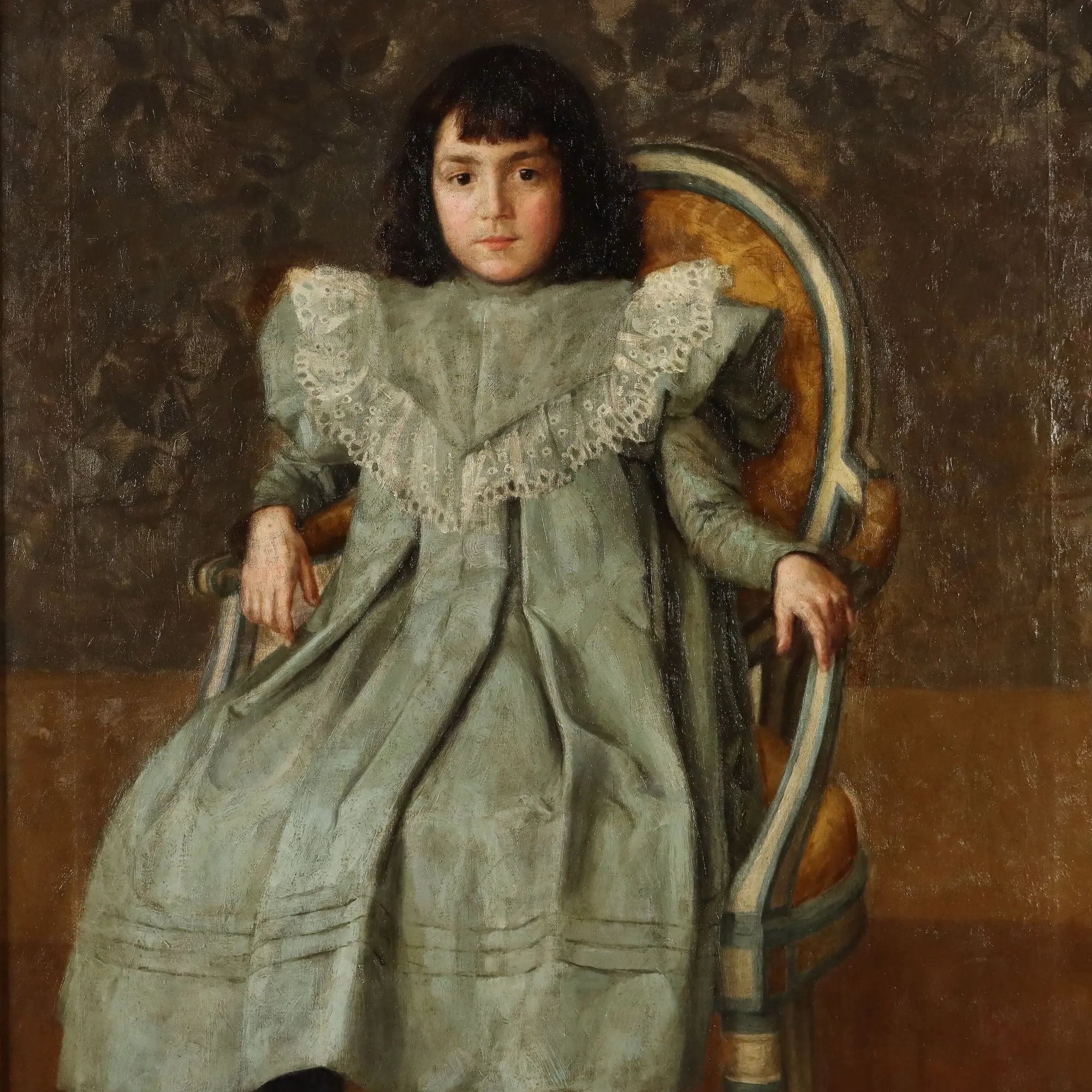 Modern Painting Giovanni Galfrè Portrait of a Child XX Century
