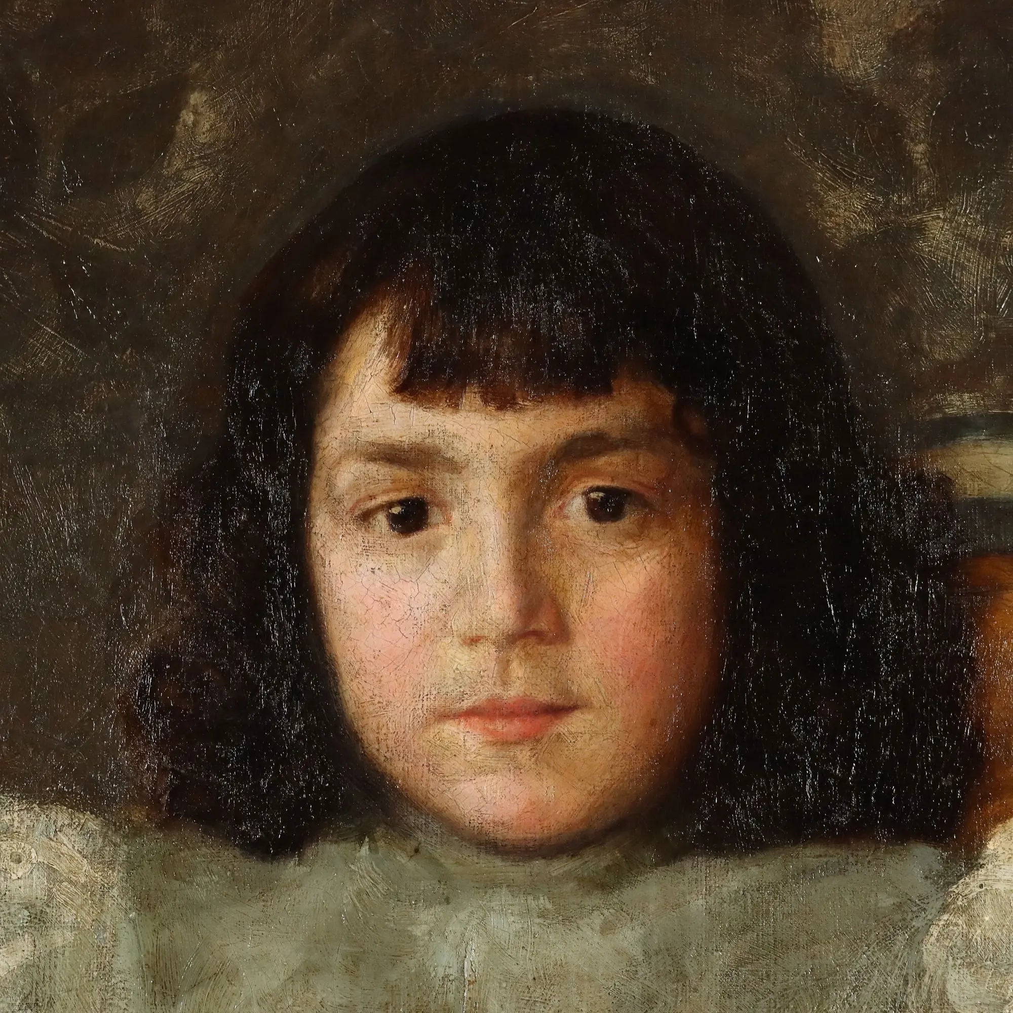 Modern Painting Giovanni Galfrè Portrait of a Child XX Century