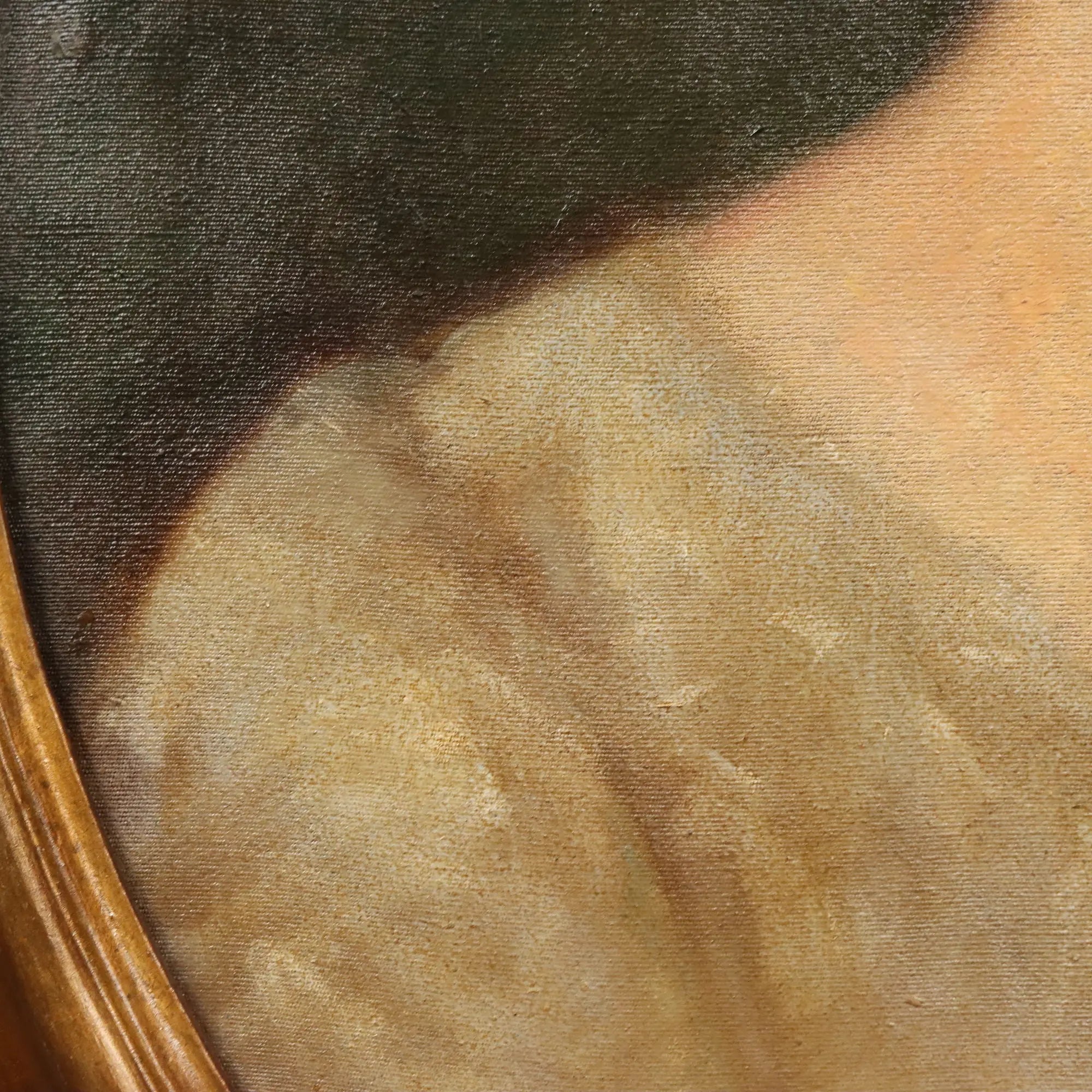 Modern Painting Portrait of a Young Woman Oil on Canvas '900