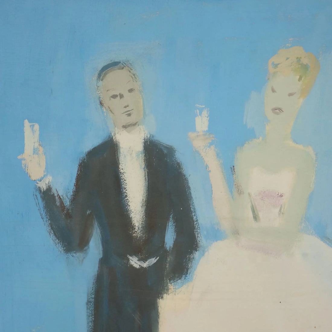 Modern Painting Signed Leonardo Stroppa Oil on Cardboard '900