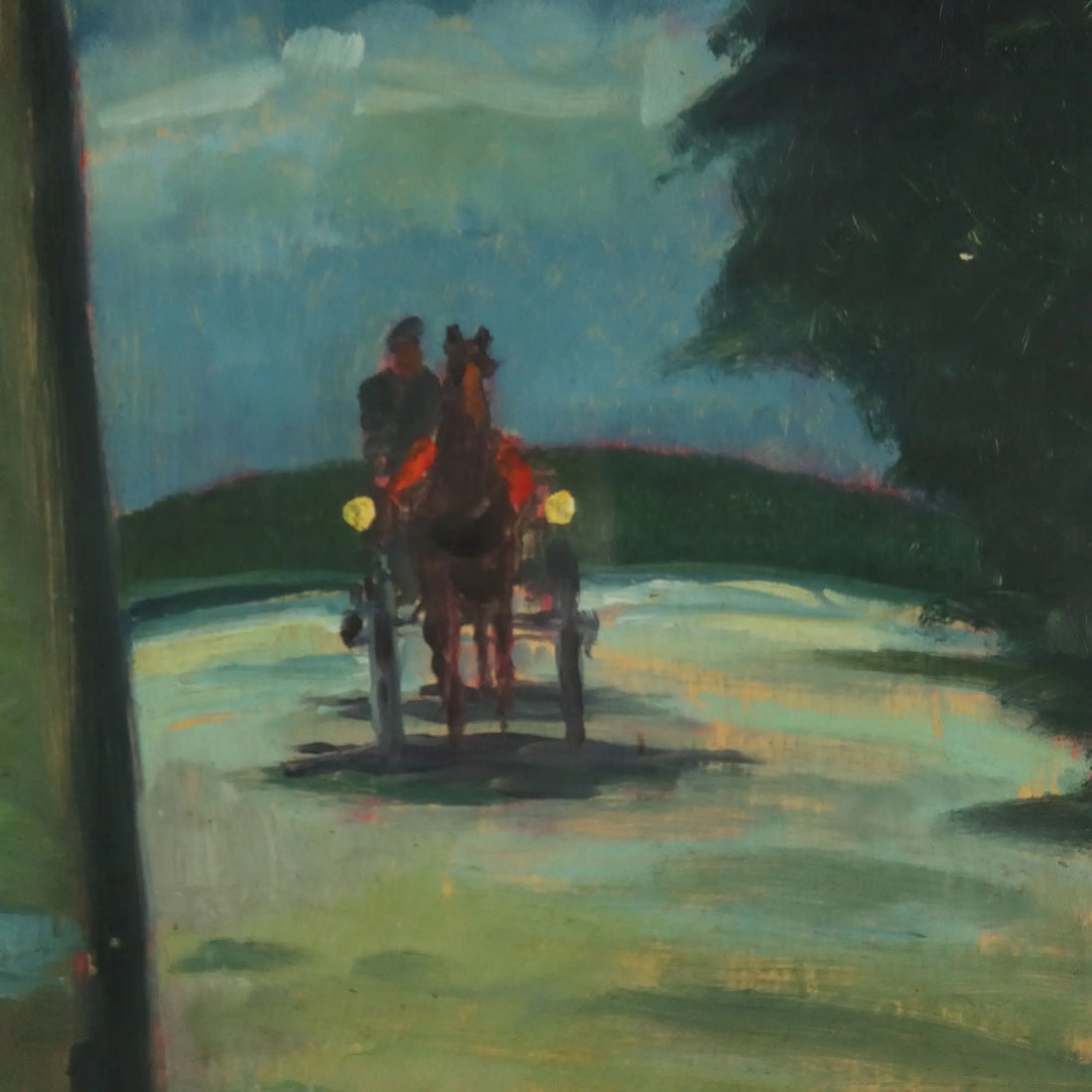 Modern Painting Signed Renato Natali Oil on Hardboard XX Century