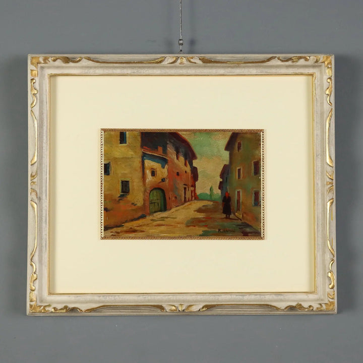 Modern Painting Renato Natali Oil on Hardboard XX Century