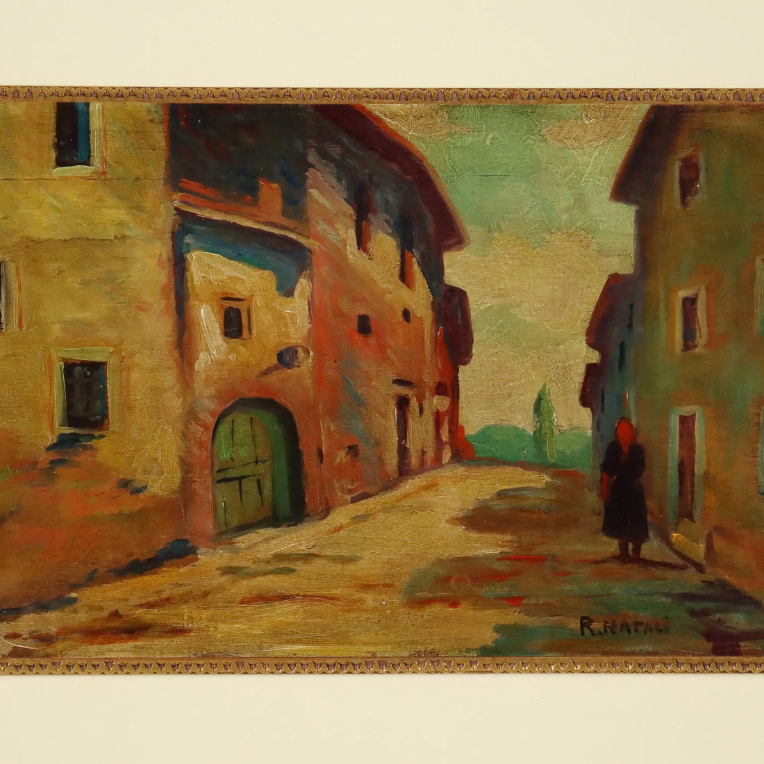 Modern Painting Renato Natali Oil on Hardboard XX Century