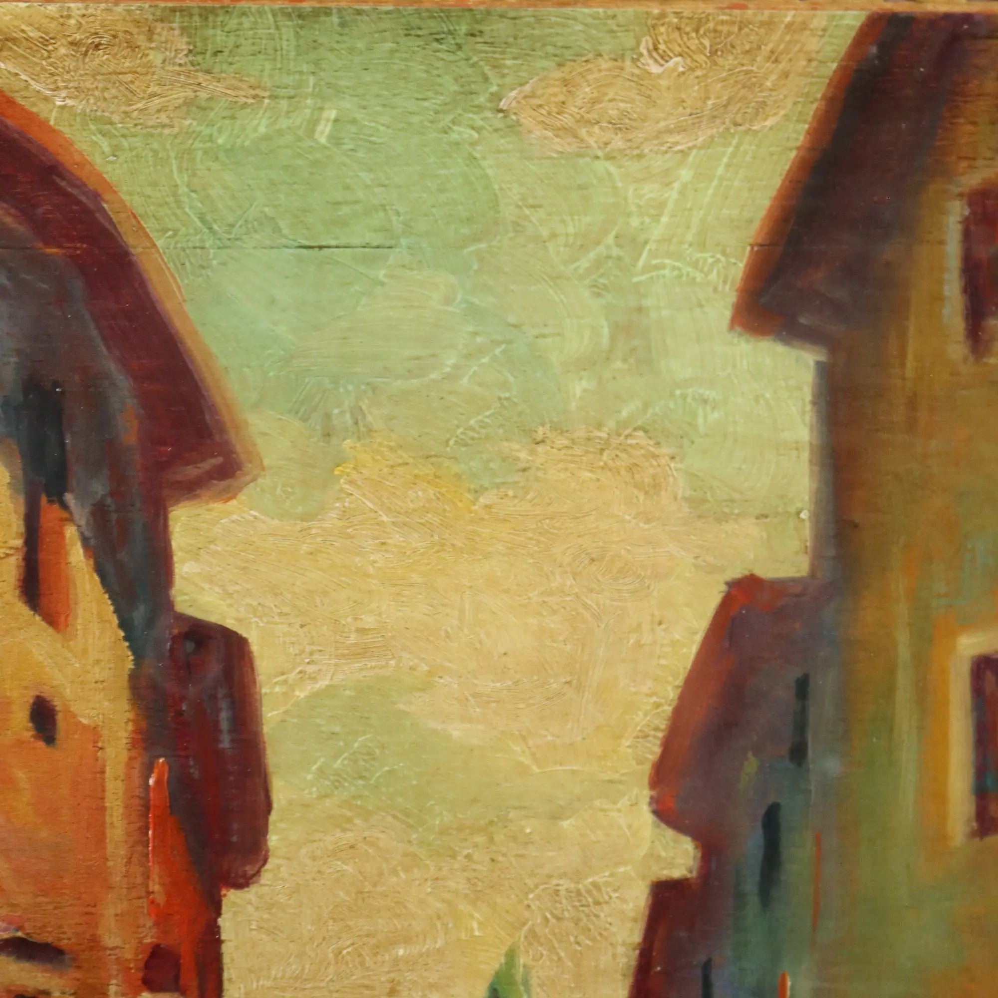 Modern Painting Renato Natali Oil on Hardboard XX Century