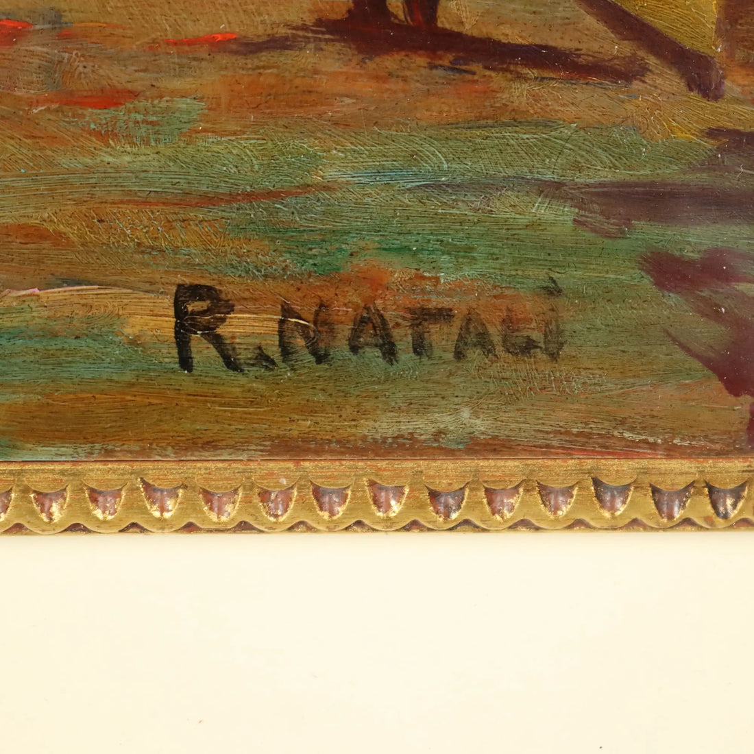 Modern Painting Renato Natali Oil on Hardboard XX Century