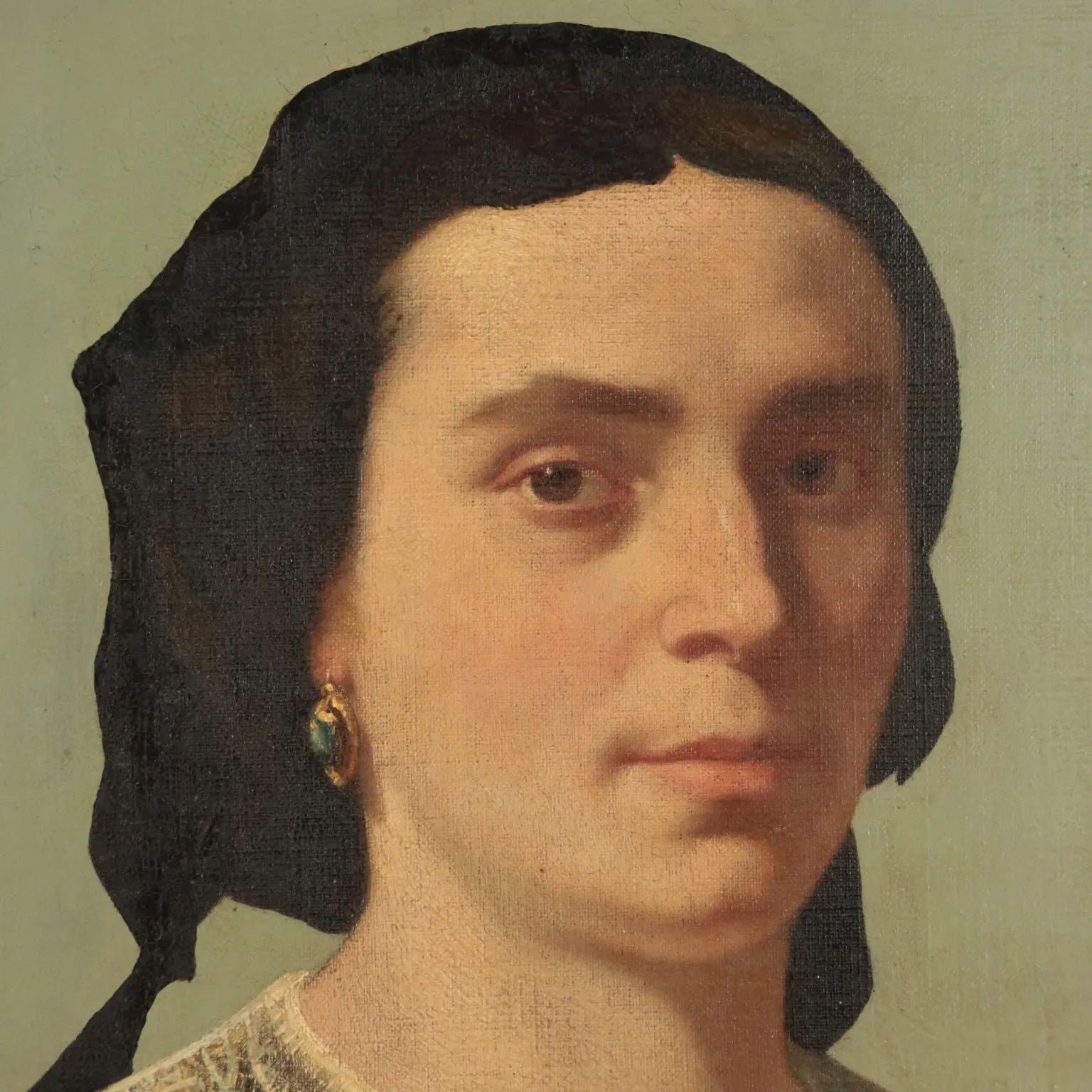 Antique Painting Signed Achille Zo Oil on Canvas XIX Century - Female Portrait | Art | 19th Century