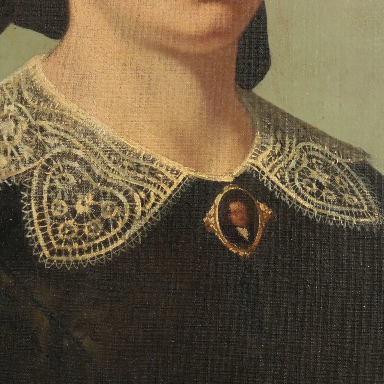 Antique Painting Signed Achille Zo Oil on Canvas XIX Century - Female Portrait | Art | 19th Century