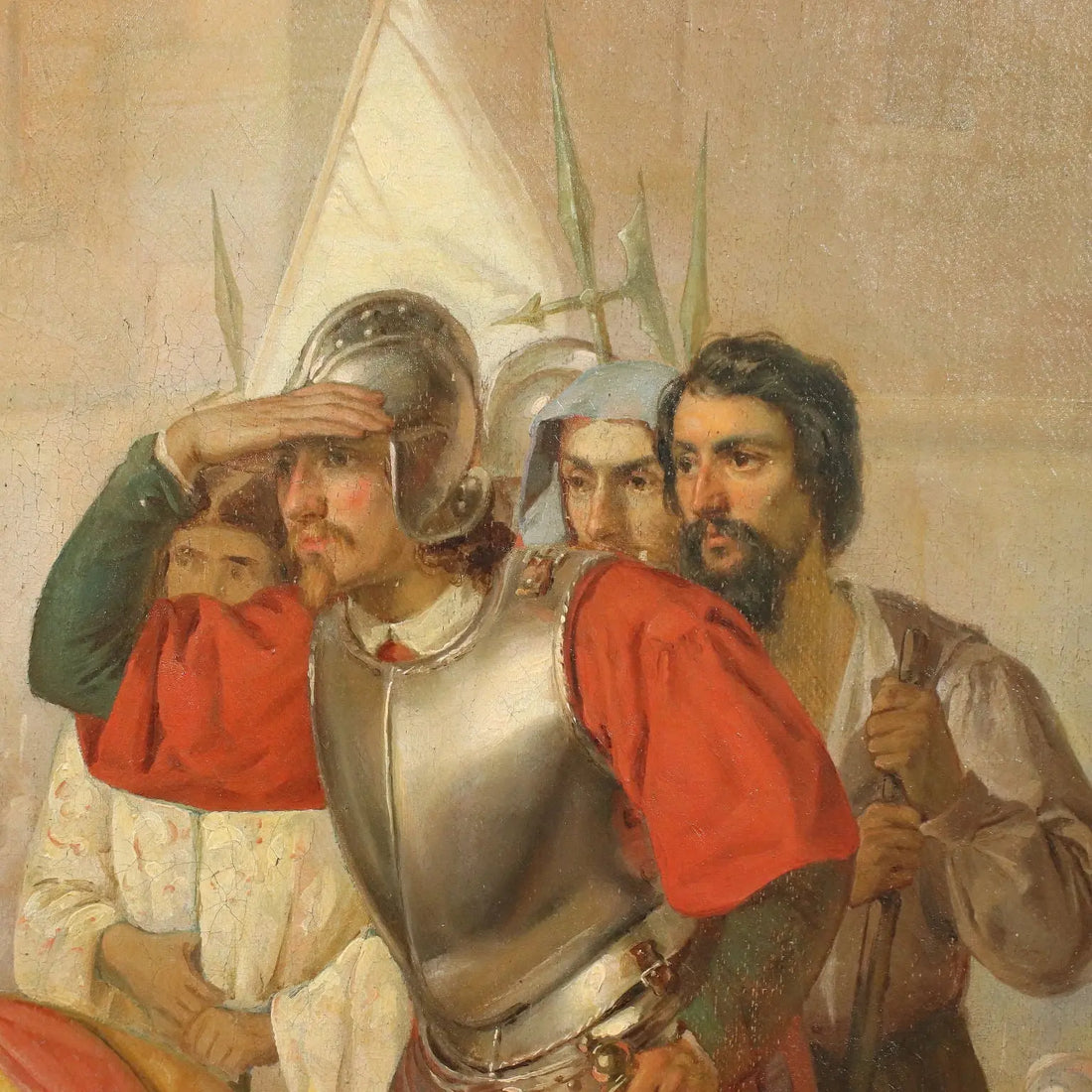Giovanni Boni Oil On Canvas 19th Century - Siege Scene | Art | 19th Century