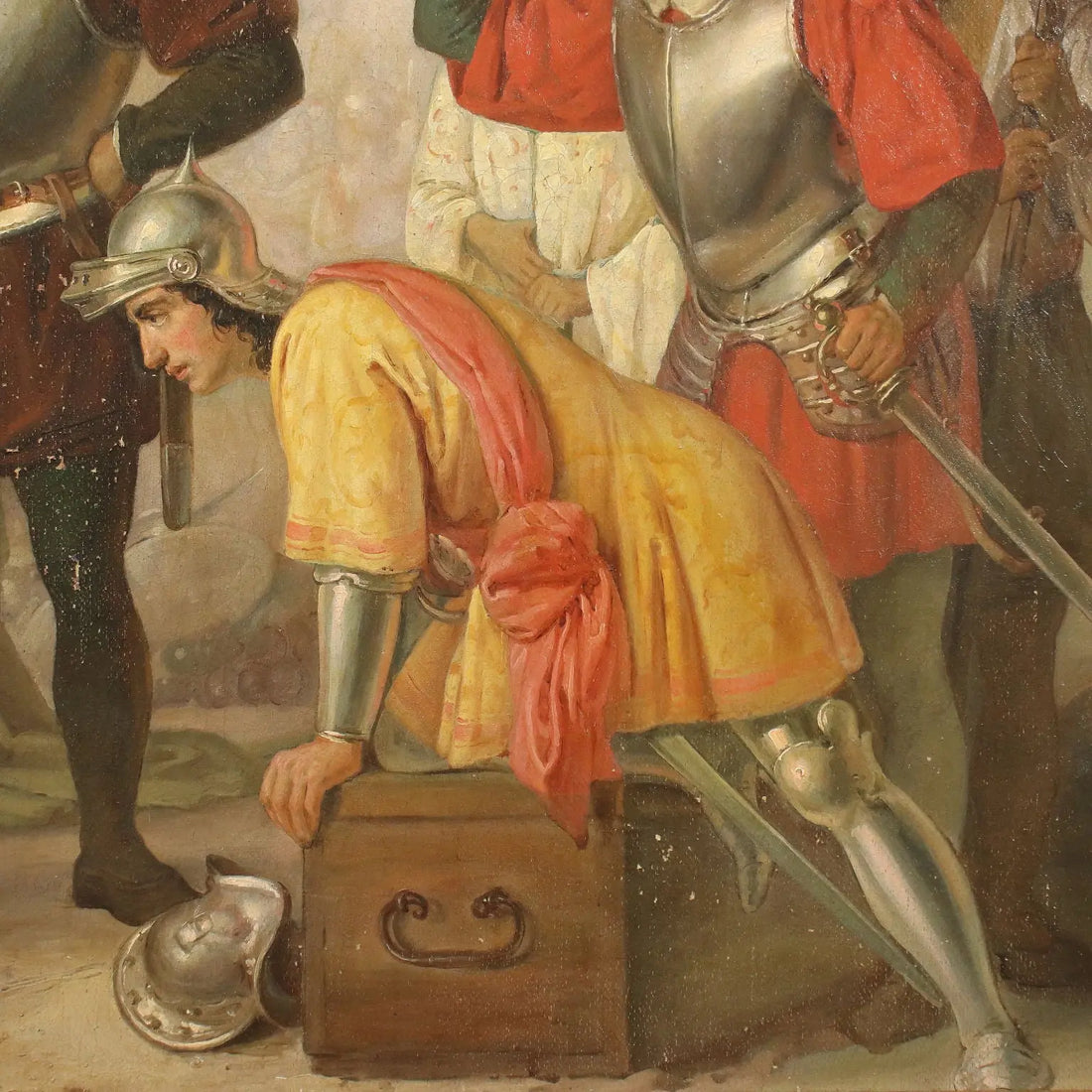Giovanni Boni Oil On Canvas 19th Century - Siege Scene | Art | 19th Century