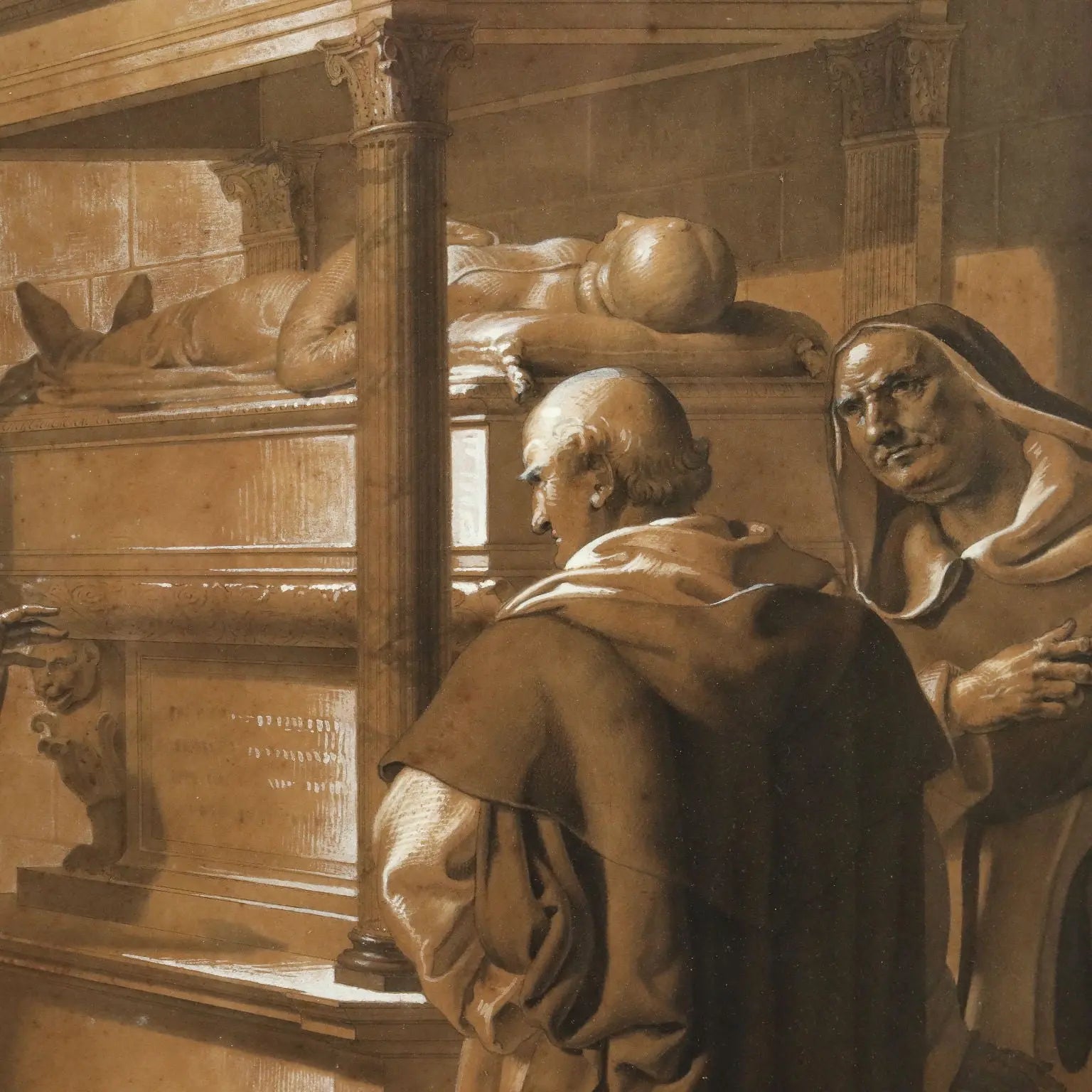 Antique Painting Ludovico il Moro Mixed Technique XIX Century - Ludovico il Moro's farewell to his wife.. | Art | 19th Century