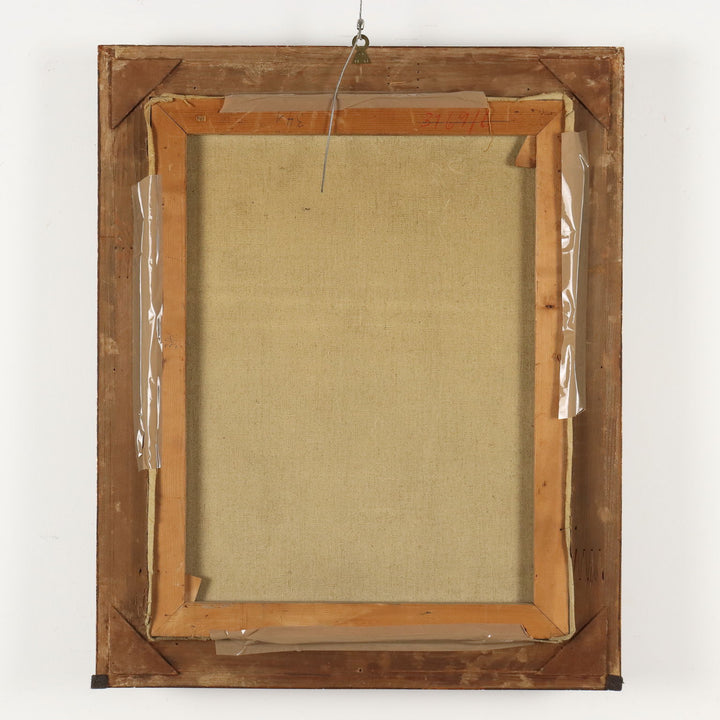 Antique Painting Signed Joseph Haier Courtship at the Well 1873 - Courtship at the Well 1873 | Art  19th Century