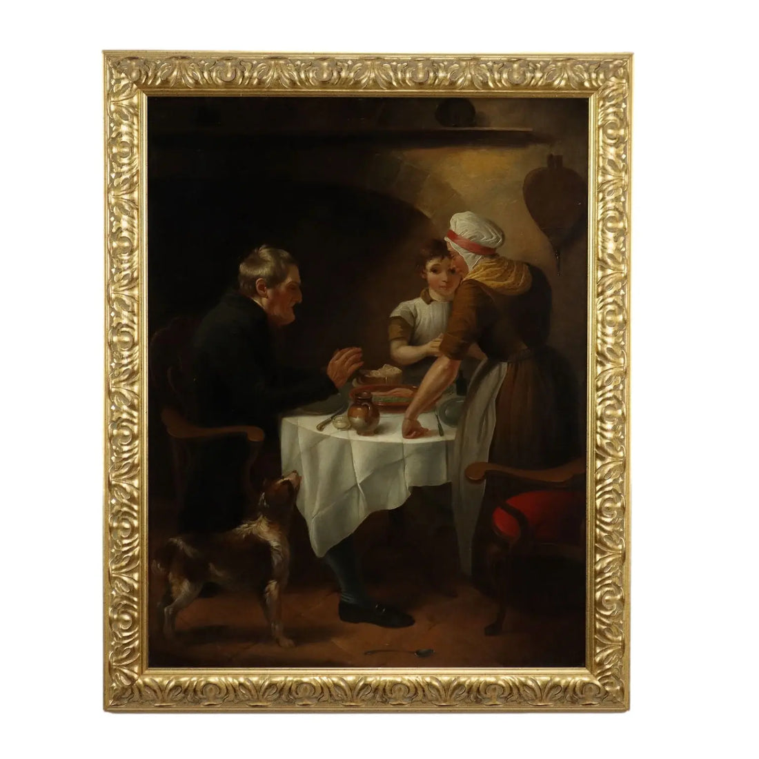 Antique Painting Signed Charles Christophe Coventry 1802 - Family Lunch 1802 | Art | 19th Century