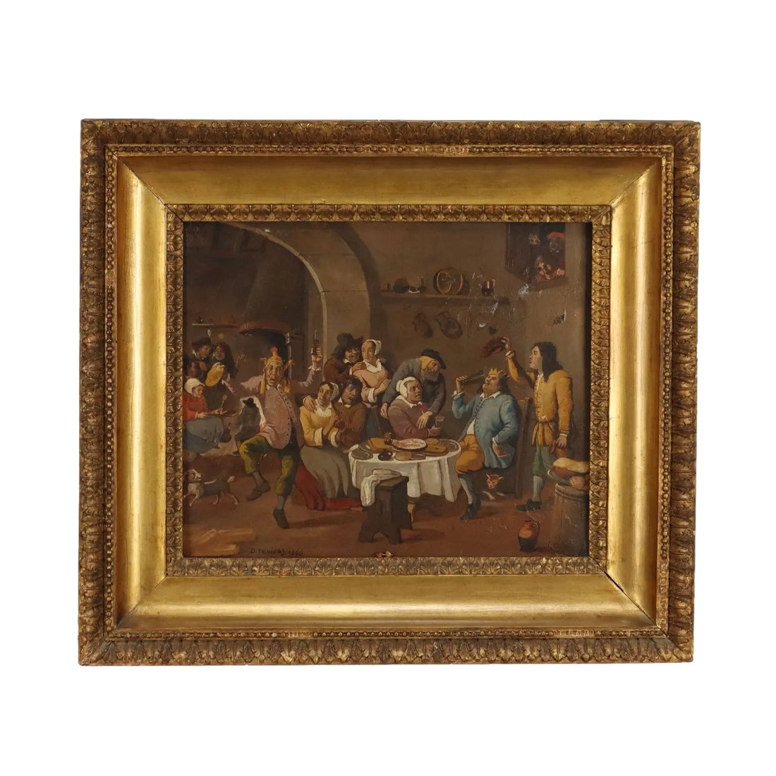Painting 'Twelfth Night the King Drinks' Copy from David Teniers '800 - Copy from David Teniers II | Art | 19th Century