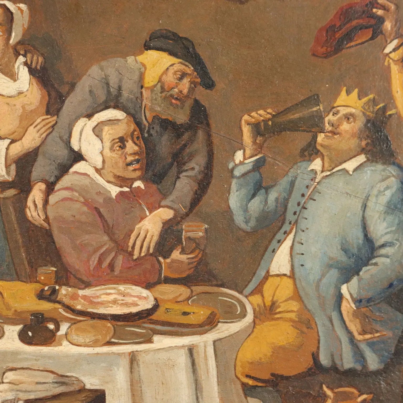 Painting 'Twelfth Night the King Drinks' Copy from David Teniers '800 - Copy from David Teniers II | Art | 19th Century