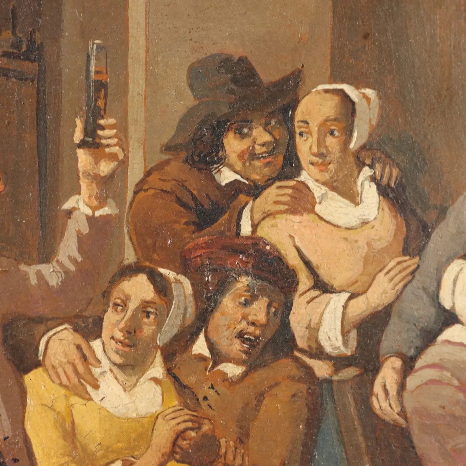 Painting 'Twelfth Night the King Drinks' Copy from David Teniers '800 - Copy from David Teniers II | Art | 19th Century