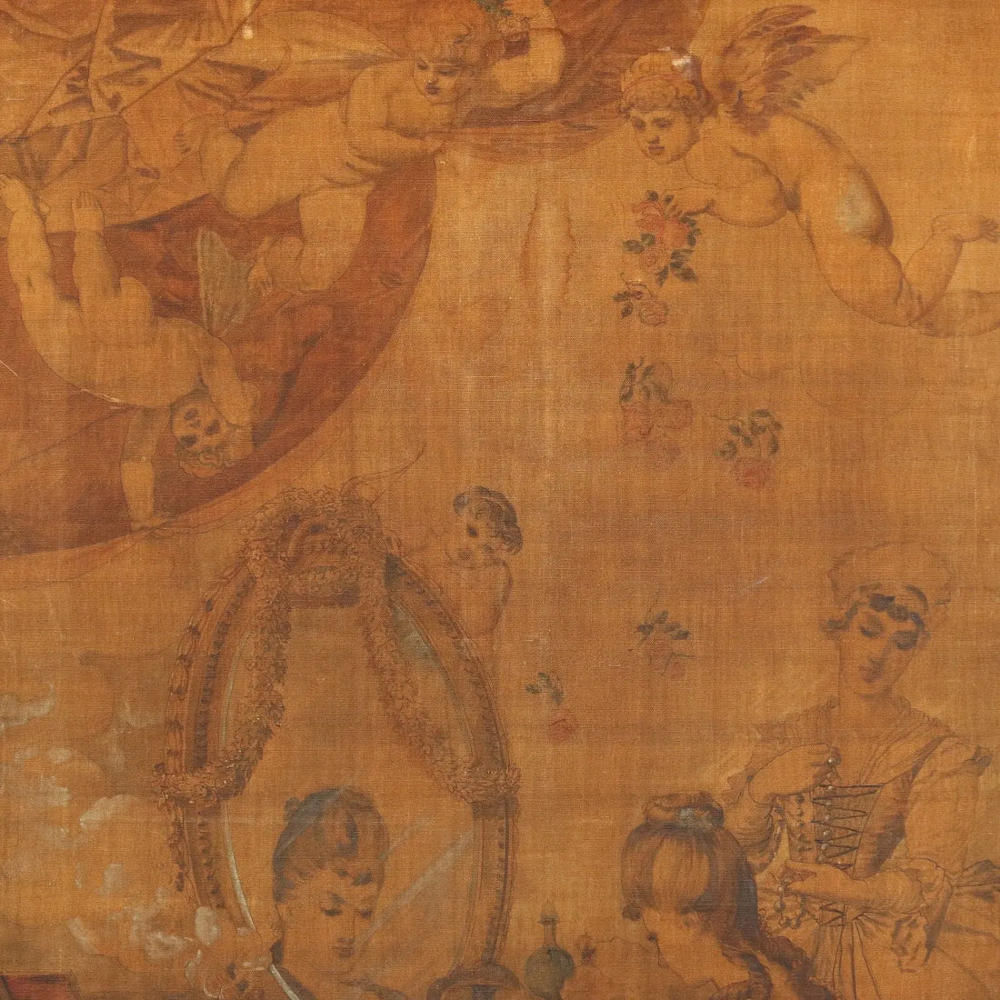 Antique Tapestry on Canvas Reading the Letter XIX Century - Reading the Letter | Art | 19th Century