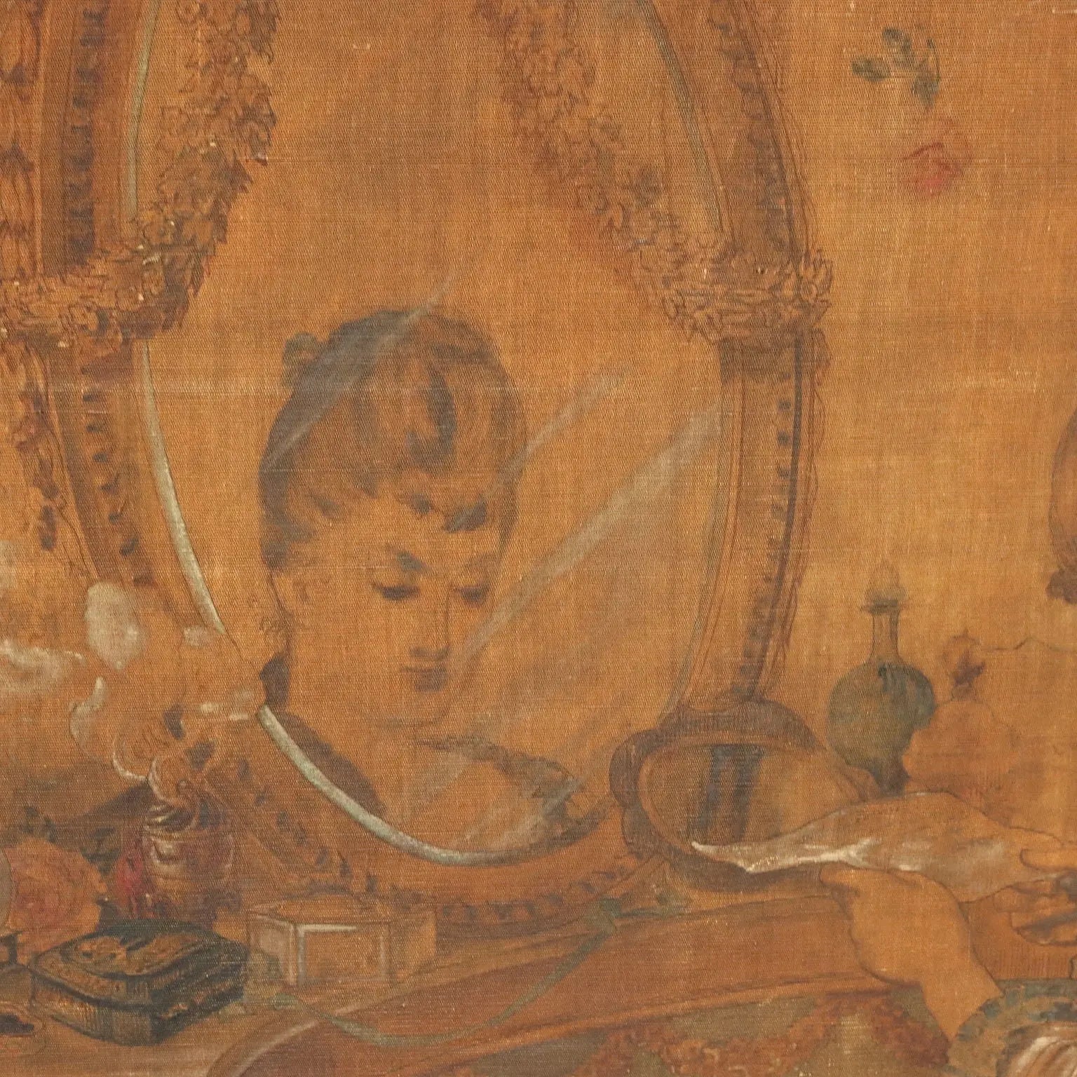Antique Tapestry on Canvas Reading the Letter XIX Century - Reading the Letter | Art | 19th Century