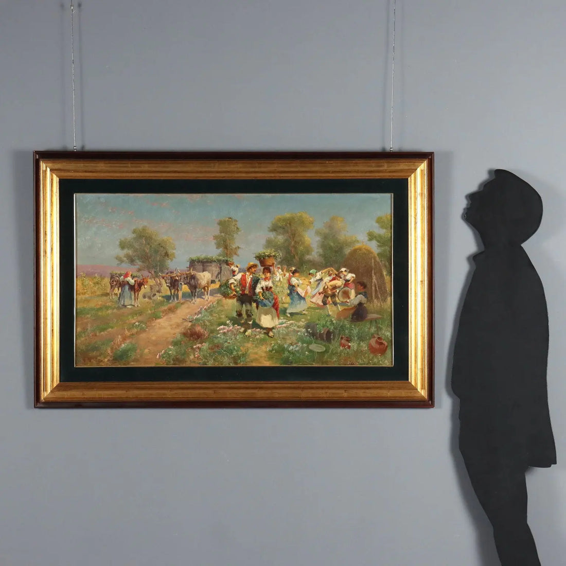 Countryside Glimpse Painting Signed Pietro Barucci XIX Century - Country Scene with Figures | Art | 19th Century