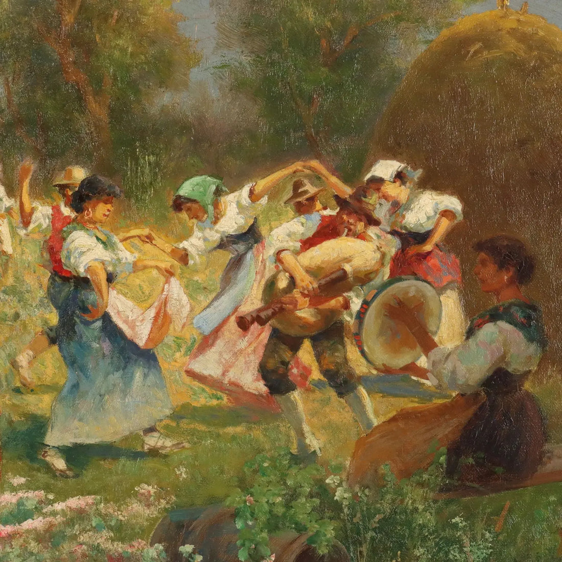 Countryside Glimpse Painting Signed Pietro Barucci XIX Century - Country Scene with Figures | Art | 19th Century