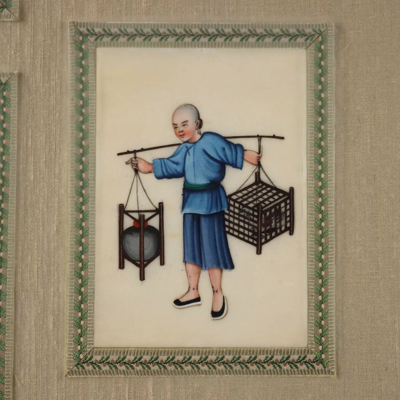 Antique Chinese Figures Tempera on Pith-Paper Qing Era China | Art | 19th Century