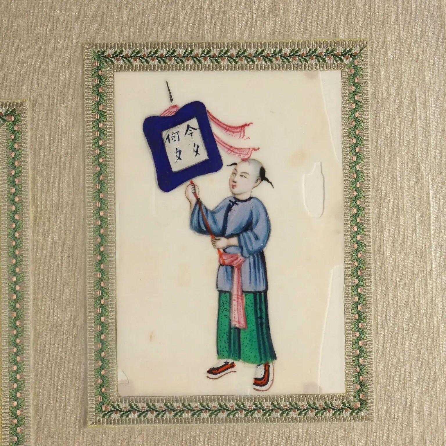 Antique Chinese Figures Tempera on Pith-Paper Qing Era China | Art | 19th Century